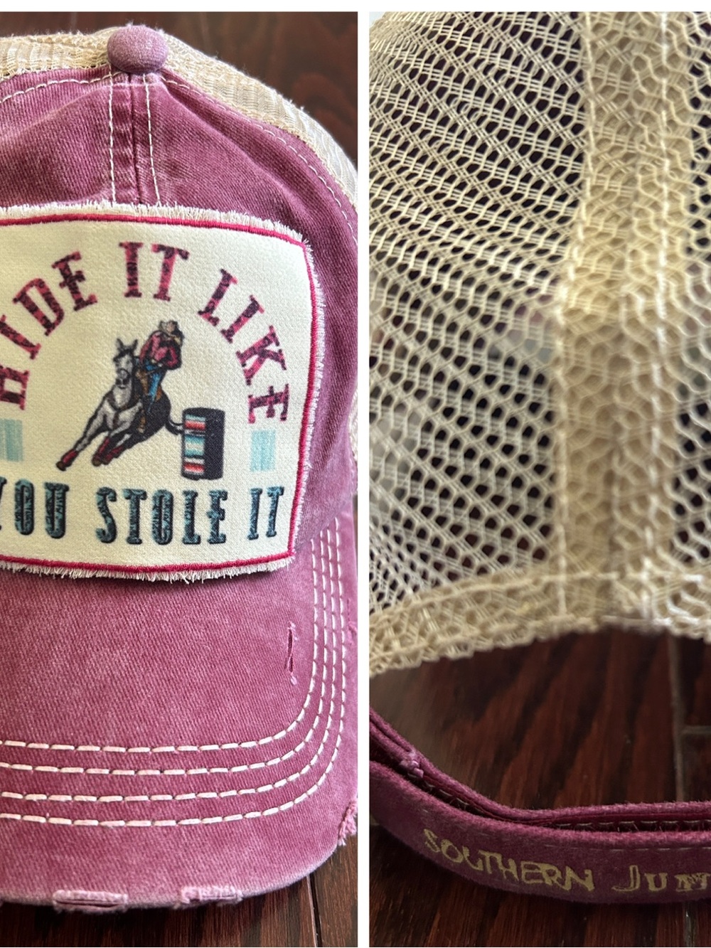 Southern Junkie “Ride It Like You Stole It” trucker ball cap adjustable fit O/S